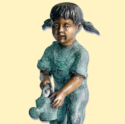 Hollow Cast Bronze Figure : Contrary Mary : Water Feature