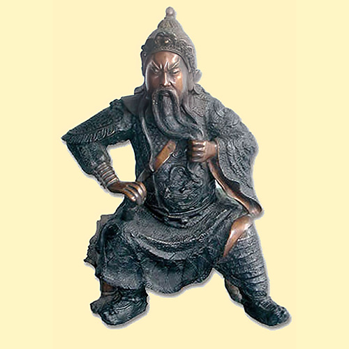 Hollow Cast Bronze Figure : Ancient Chinese Warrior