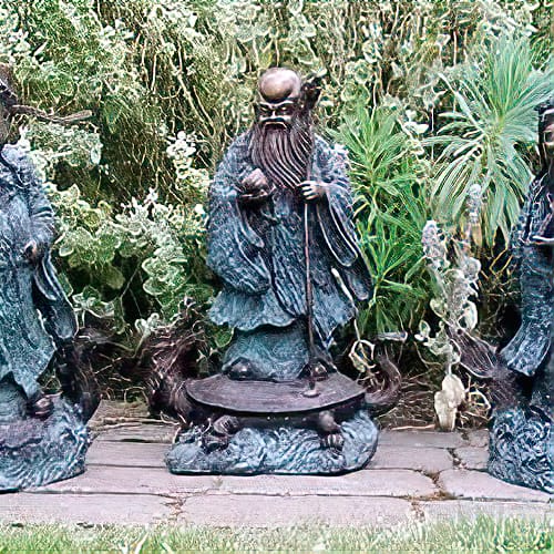Hollow Cast Bronze Figures : Ancient Chinese Three Wise Men Set