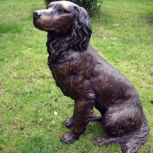 Hollow Cast Bronze Dog : Springer Spaniel : Sam : Commission