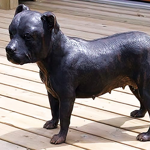 Hollow Cast Bronze Dog : Staffordshire Bull Terrier : Jadon : Commission