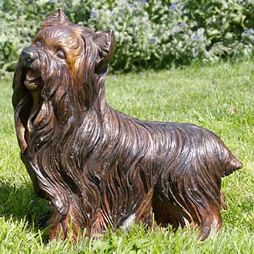Hollow Cast Bronze Dog : Yorkshire Terrier : Ellie : Commission