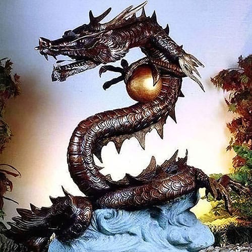 Hollow Cast Bronze : Ergon Dragon Water Feature
