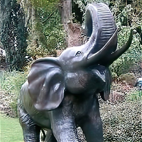 Hollow Cast Bronze Elephant : Bele : Water Feature