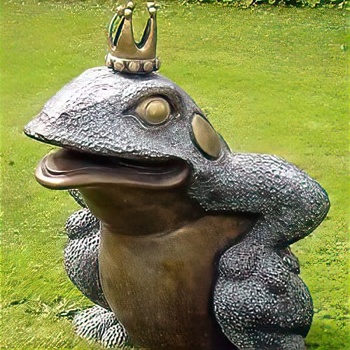 Hollow Cast Bronze Frog : King Frog : Water Feature