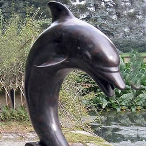 Hollow Cast Bronze Fountain : Single Dolphin