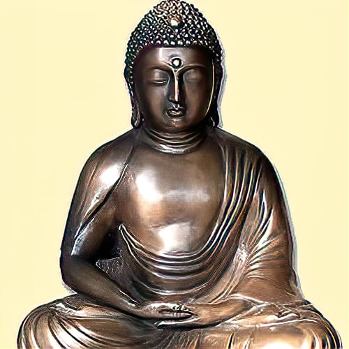 Hollow Cast Bronze Asian Figure : Thursday Buddha : Small