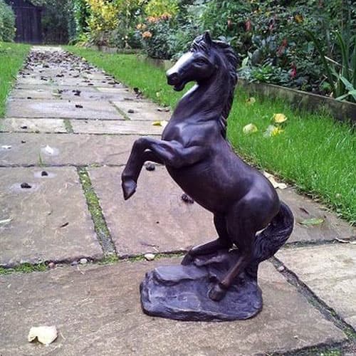 Hollow Cast Bronze Horse : Prancing Table Top Horse