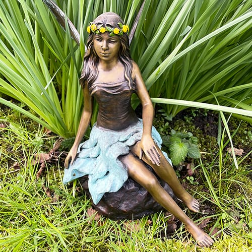 Hollow Cast Bronze Fairy : Alette : Brown Bodice