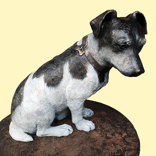 Hollow Cast Bronze Dog : Jack Russell Terrier : Gnasher: Commission :