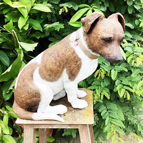 Hollow Cast Bronze Dog : Jack Russell Terrier Bitch : Phoebe : Commission