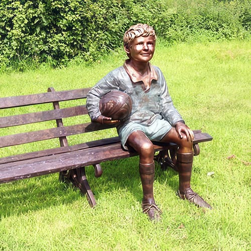 Hollow Cast Bronze Figure : Finlay : Boy on a Bench : Commission