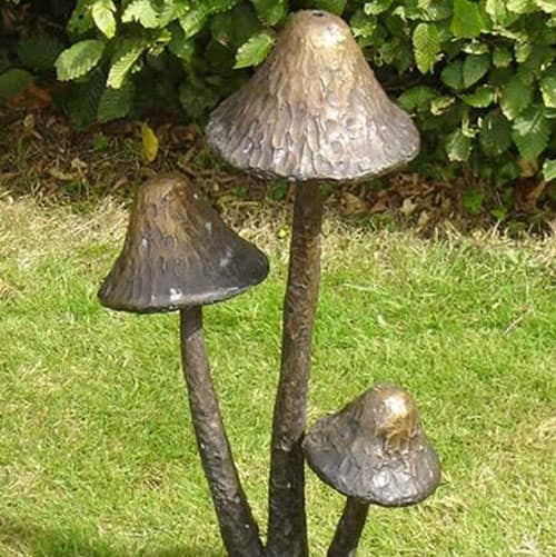 Hollow Cast Bronze Mushroom : Non W/F : Small : No Light
