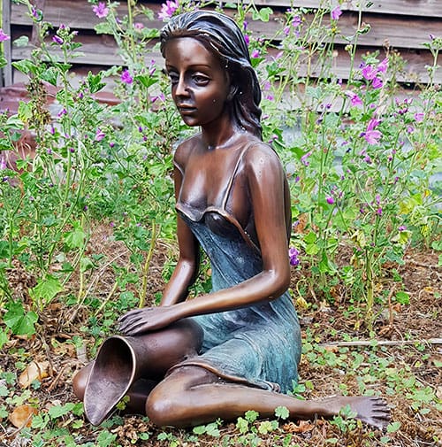 Bronze Figure : Daisy : Large : Blue